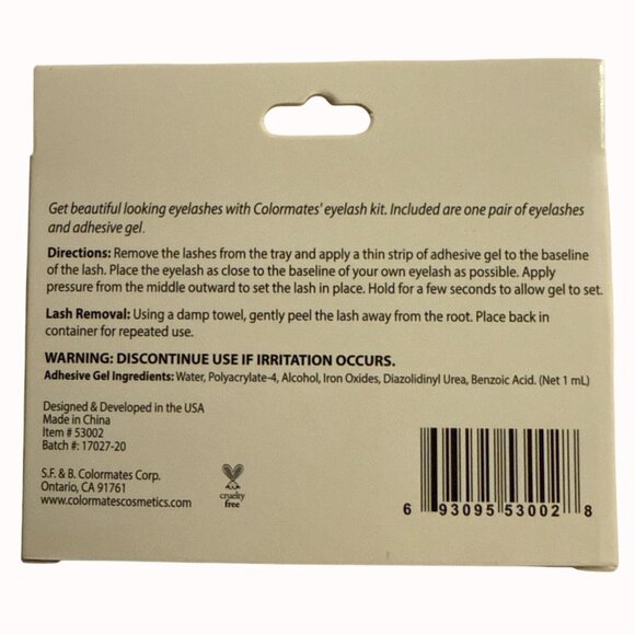 Colormates Eyelash Kit Diva 53002 False Lashes with Adhesive Glue Lightweight Na - Picture 3 of 13